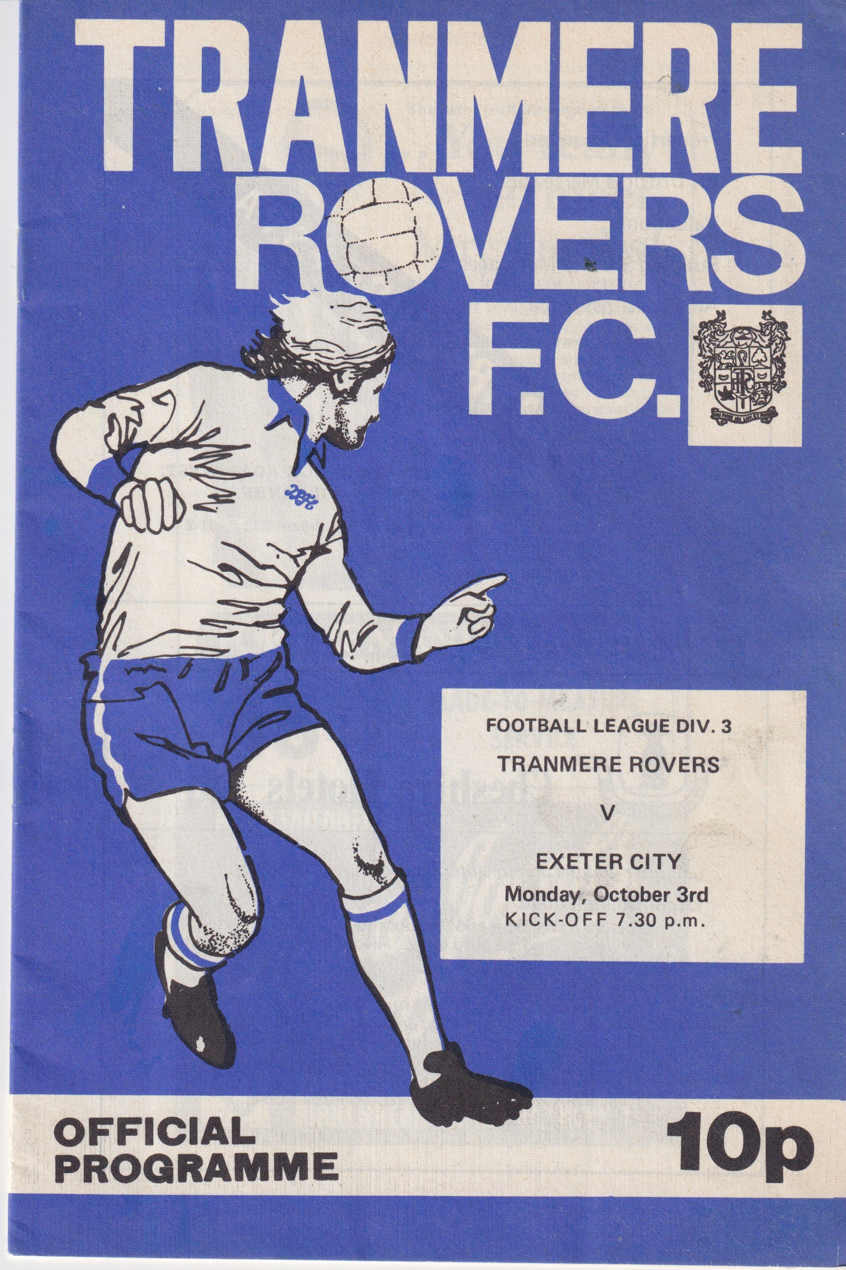 Tranmere Rovers v Exeter City match programme